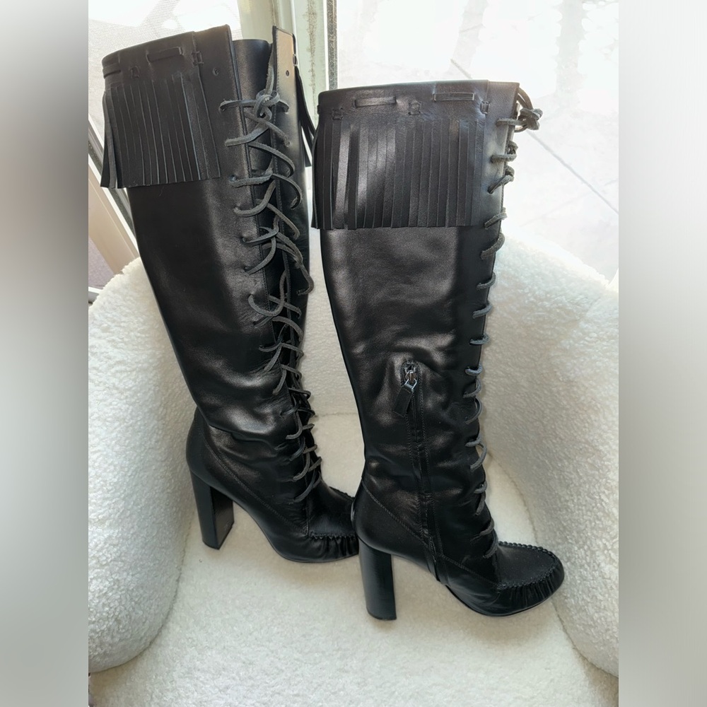 TOM FORD HIGH HEELED BOOTS BLACK 39.5 size